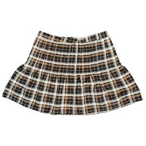 Urban Outfitters Plaid Mini Skirt Size Large (Black, Brown, White)